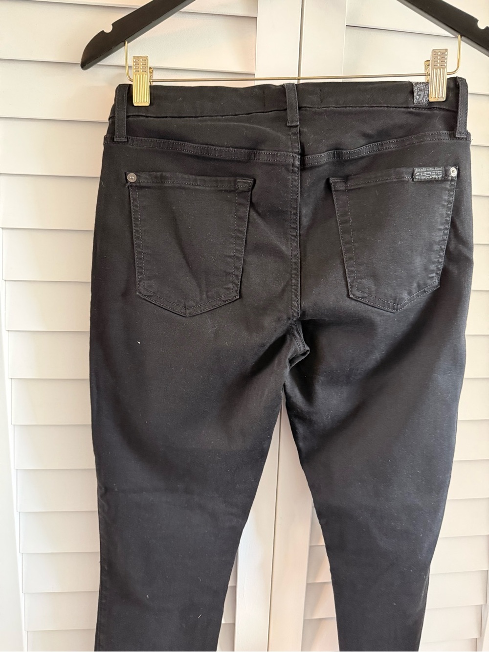 7 For All Mankind B(air) Denim Black Ankle Skinny Ankle Jeans Size 29 - Picture 7 of 13